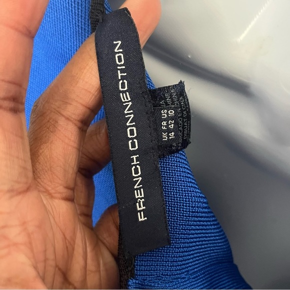 French Connection Stunning Piped Knit Contrast-Trim Dress - Picture 13 of 13